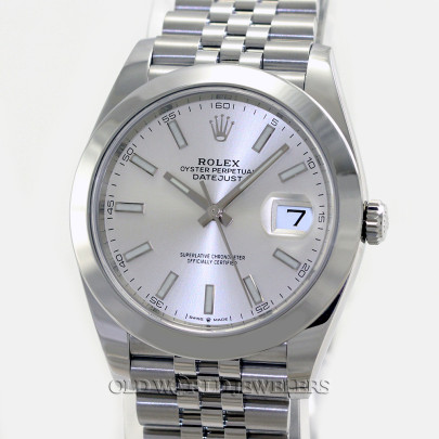 Rolex Datejust 41 Ref 126300 Steel Silver Dial